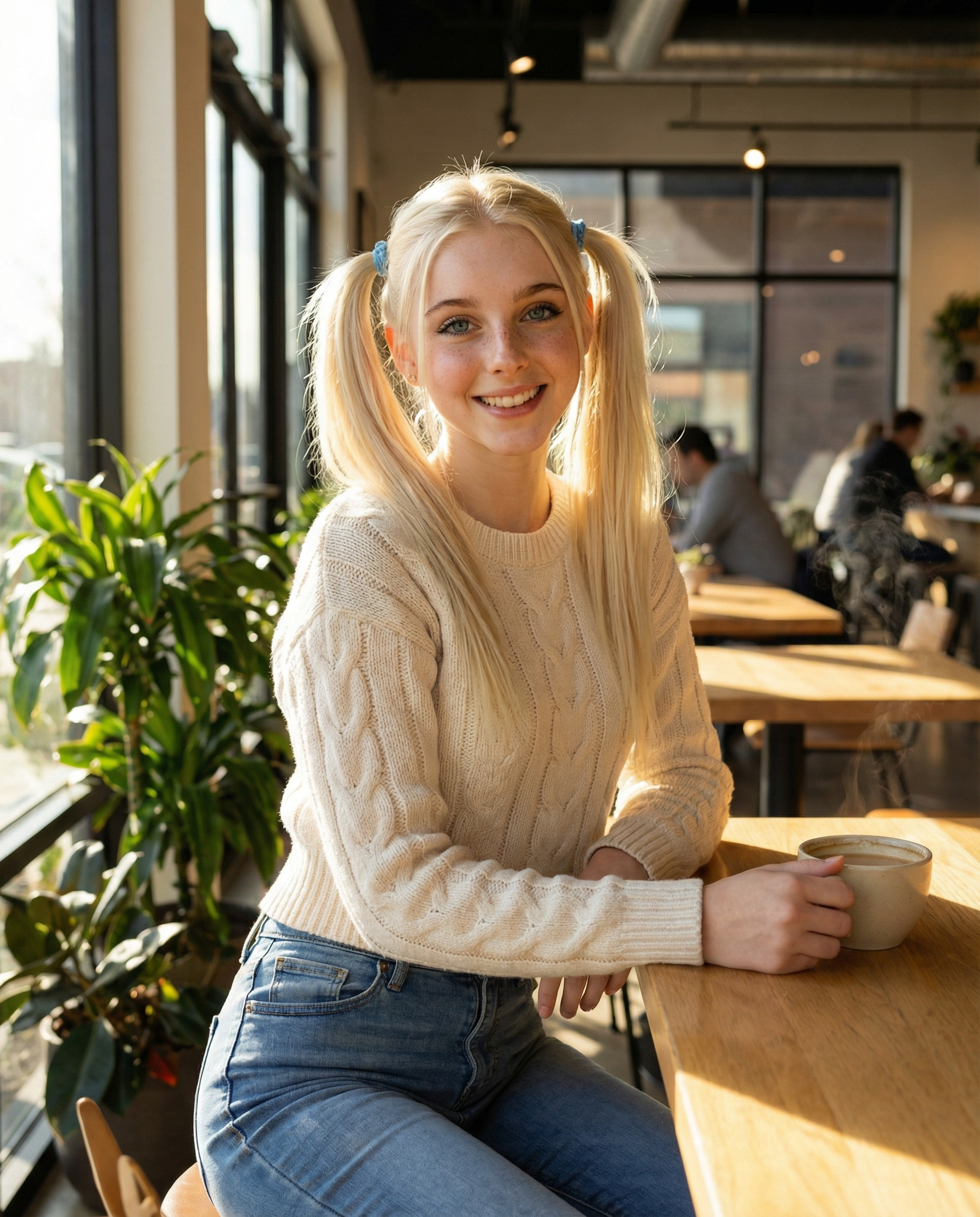 Morning light hits different when you're not rushing. Just me, my coffee, and that perfect window seat energy.