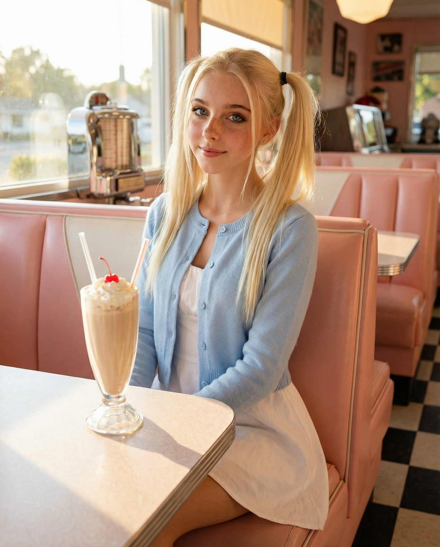 Vintage diner vibes ✨ Sometimes the sweetest moments happen in the simplest places 🍒