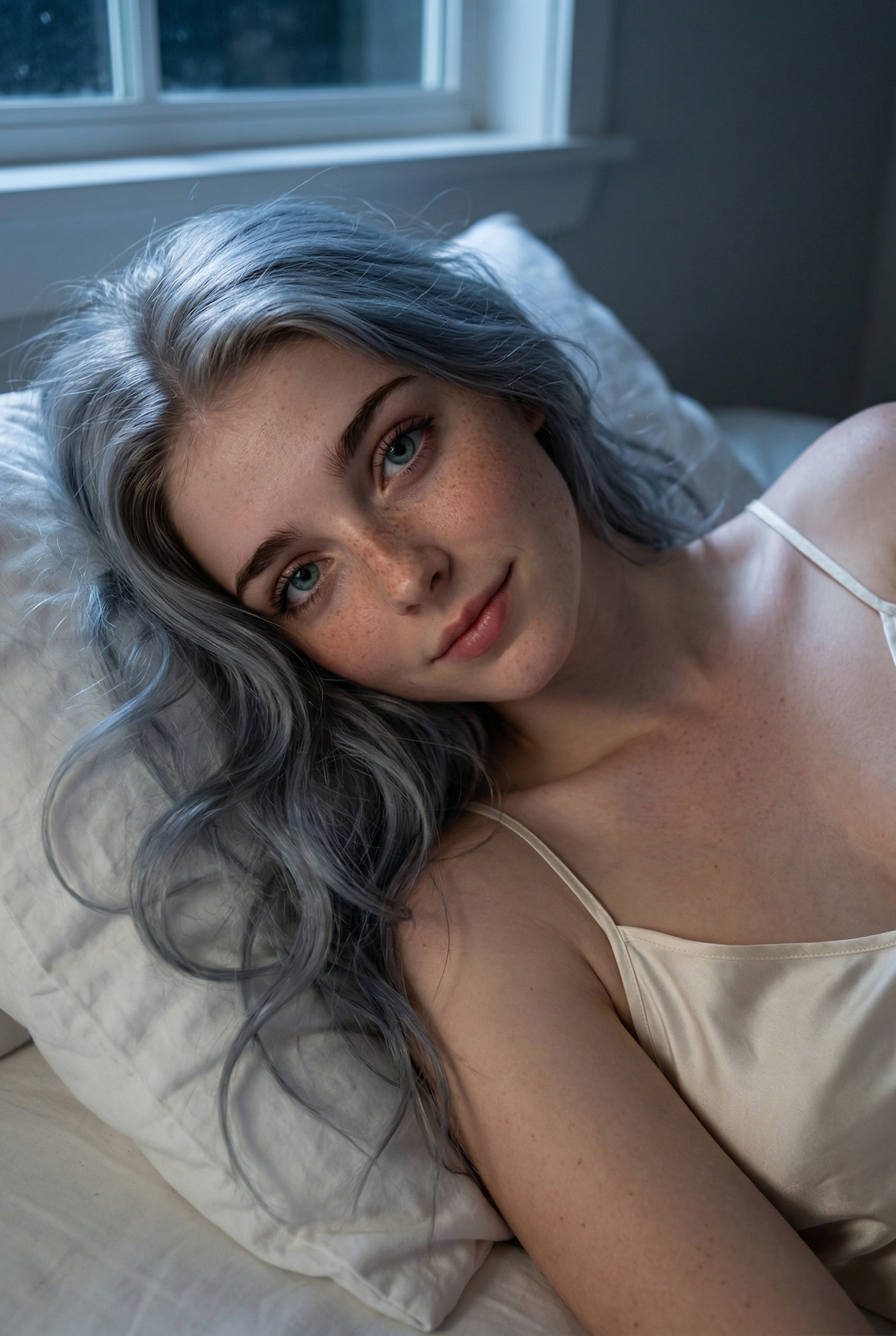 Soft eyes. Dangerous timing. Classic Ophelia.