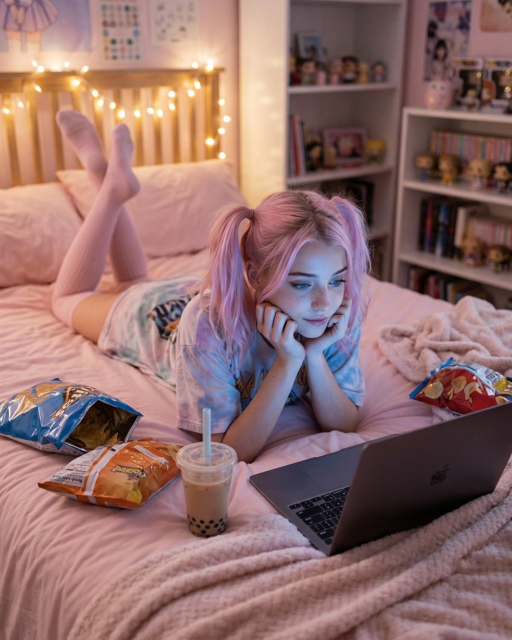 Sunday with snacks, boba, and zero plans 🫶